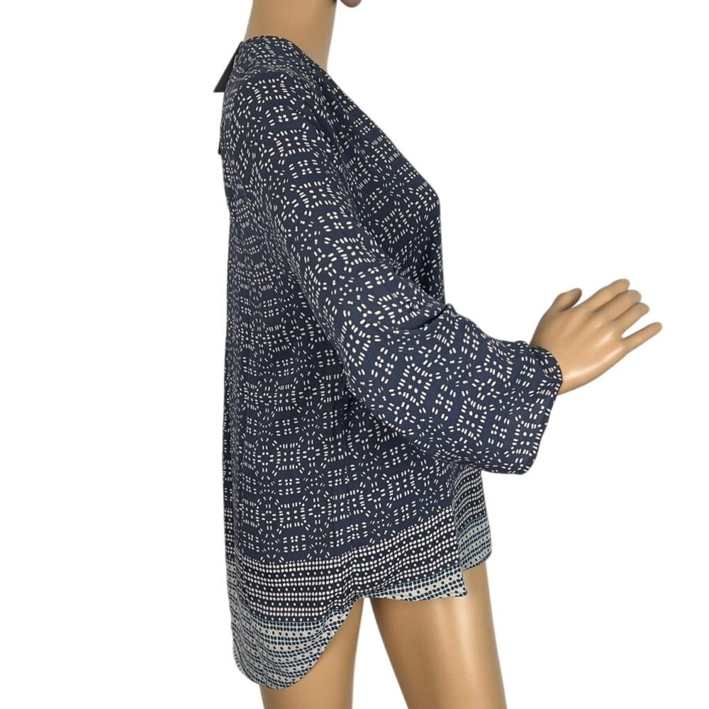 Daniel Rainn Women's Pullover Blouse Blue Gray Size M Oversized Fit Layering NWT - Picture 2 of 10